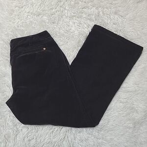 Sitwell Velvet Pants Jeans Womens Size 10 Wide Leg Bootcut Mid Rise Velour Black